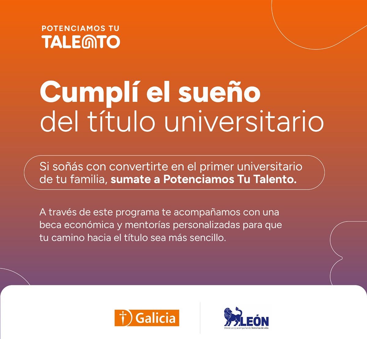 BECAS. “Potenciamos tu Talento” acompaña a jóvenes universitarios con apoyo económico, tutorías y mentorías.