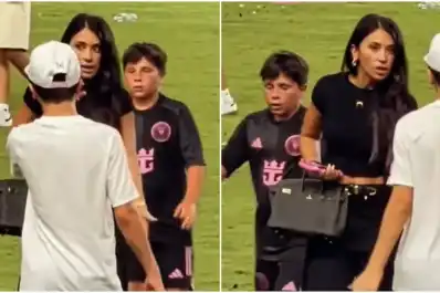 El reto de Antonela Roccuzzo a Thiago durante los festejos de Messi: el detalle que se volvió viral