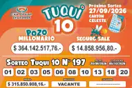 Tuqui 10: cómo salió el sorteo de este 20 de septiembre