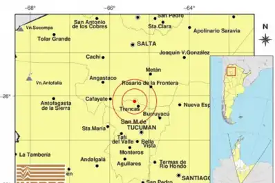 Un temblor de magnitud 5 sacudió la madrugada de Tucumán y despertó a los vecinos