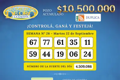 Los Números de Oro de LA GACETA del 22 de diciembre de 2026