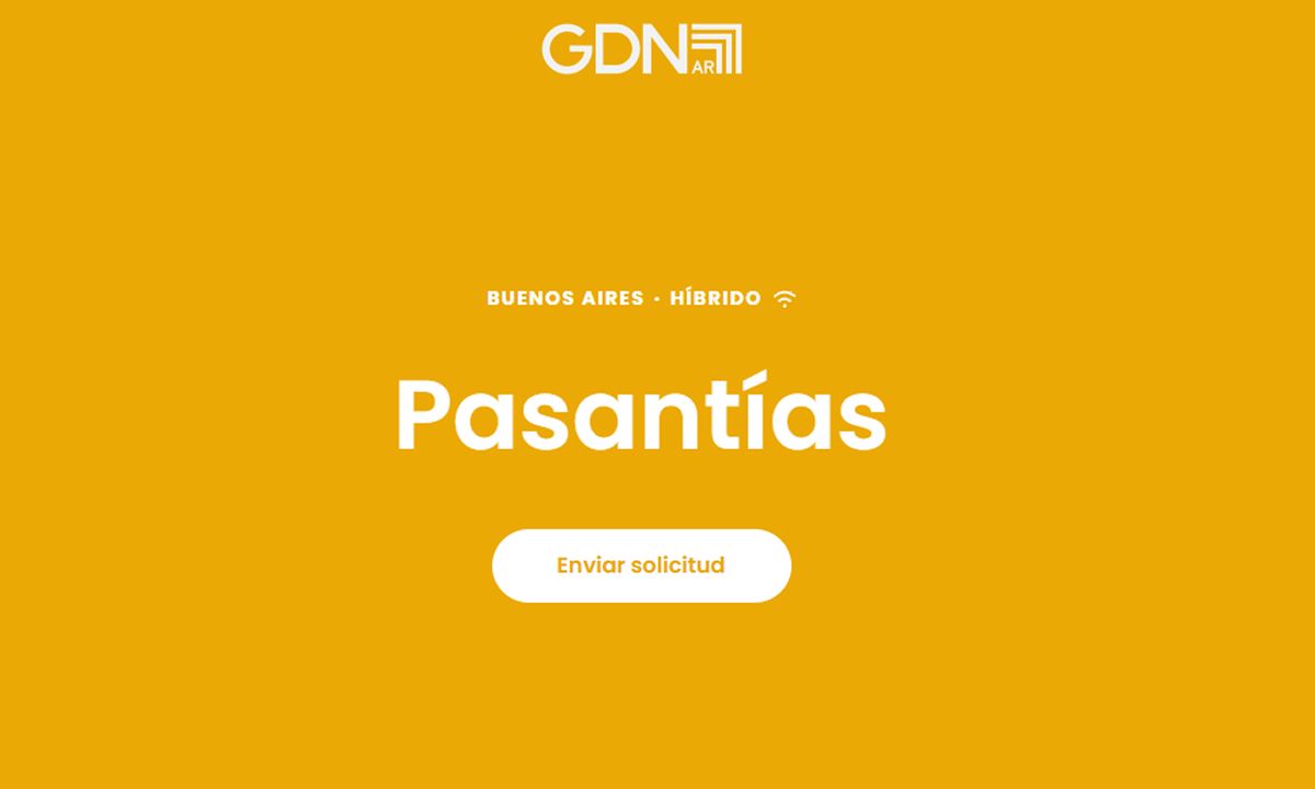 PASANTÍAS. GDN Argentina busca estudiantes universitarios para incorporarse a distintas áreas.