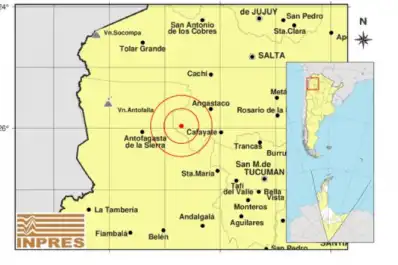 Sismo en Salta esta madrugada: un temblor leve se registró cerca de Cafayate