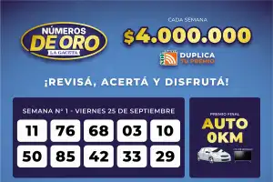 Los Números de Oro de LA GACETA del 25 de septiembre de 2026