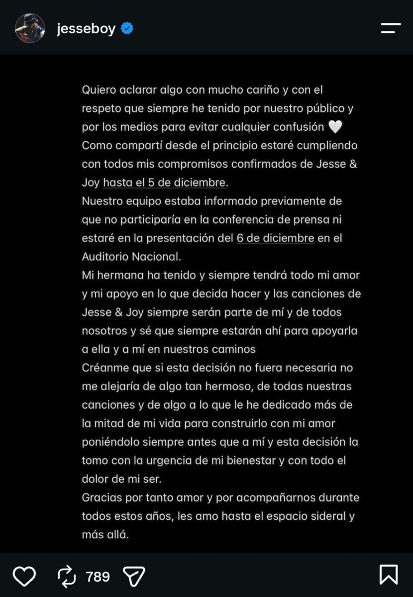 Se separan Jesse & Joy: las enredadas declaraciones que dieron los hermanos Huerta