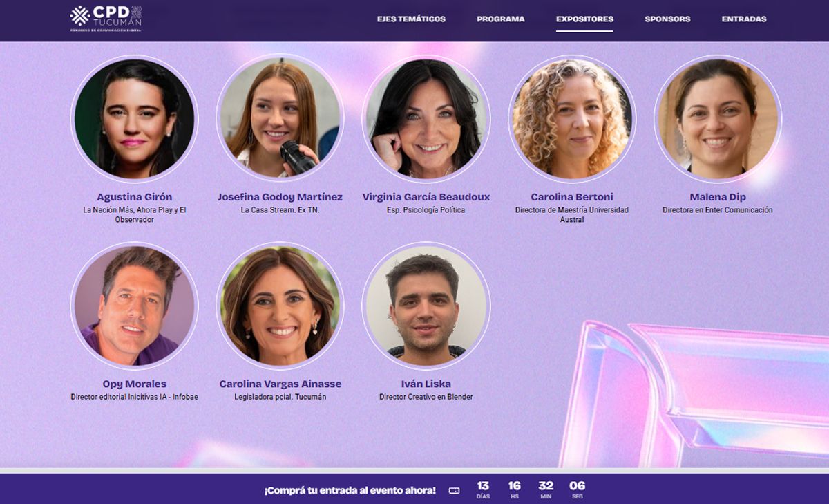 SPEAKERS. Periodistas, investigadores, consultores y referentes de medios y tecnología integran la programación del CPD Tucumán.