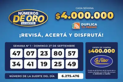 Los Números de Oro de LA GACETA del 27 de septiembre de 2026