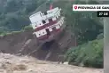 Impactantes imágenes en Nepal: un río arrastró un edificio entero en medio de lluvias y avalanchas