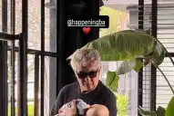 La tierna foto de Ricardo Darín haciendo dormir a su nieto Dante: El abuelo