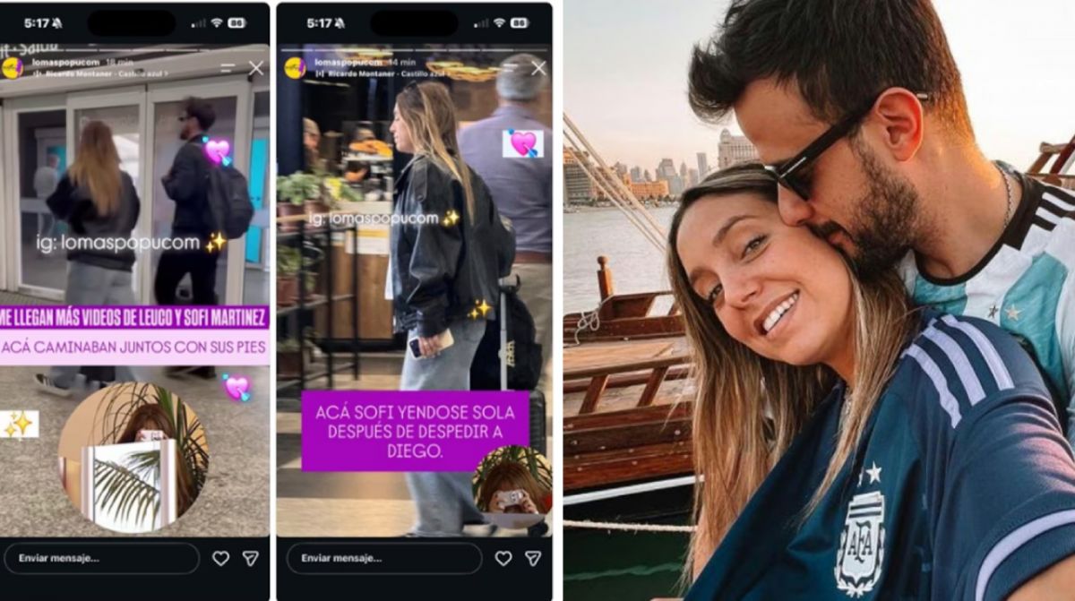 Besos en el aeropuerto: vieron a Sofi Martínez y Diego Leuco juntos y se reavivaron los rumores de reconciliación