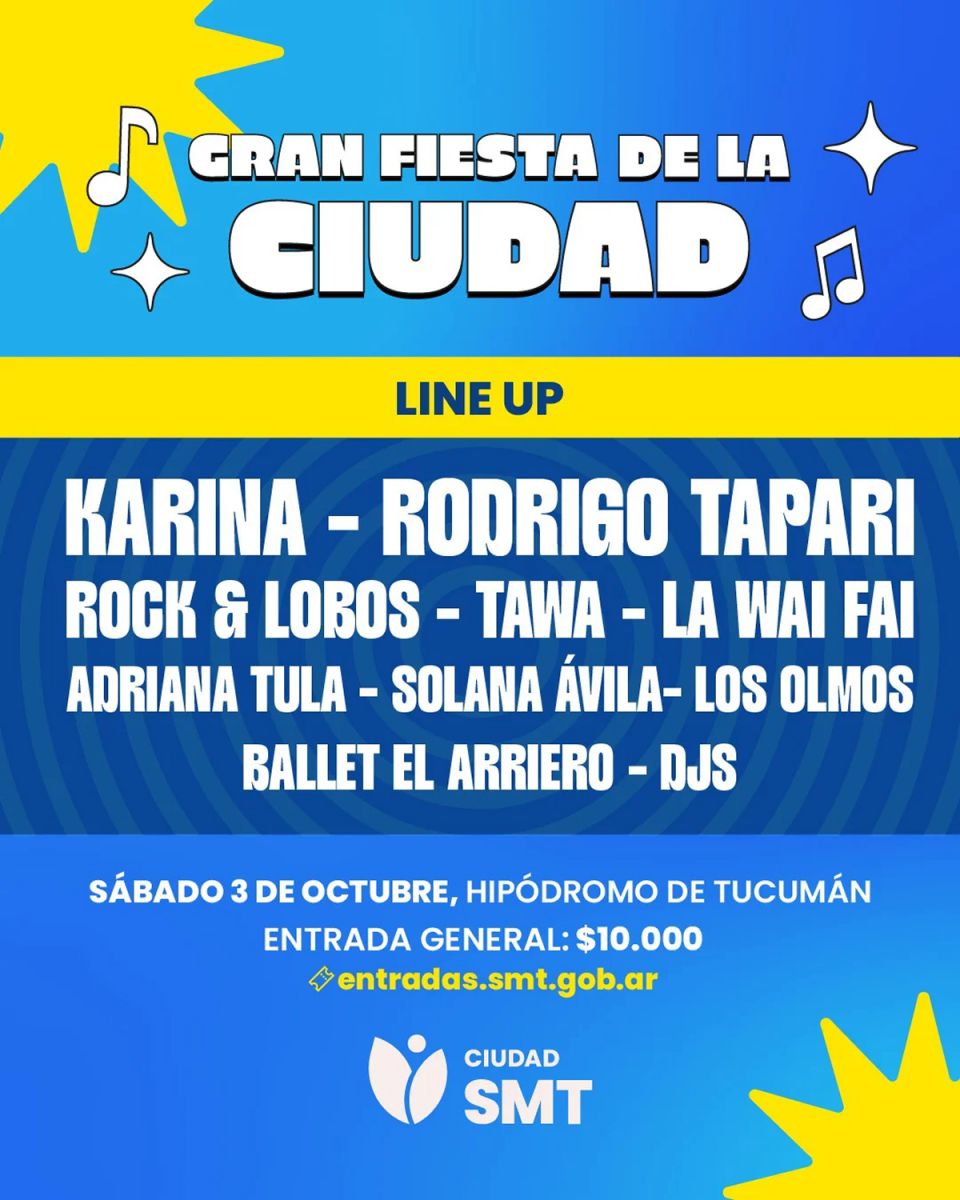 GRAN FIESTA DE LA CIUDAD. El Hipódromo tendrá música en vivo, gastronomía, artesanos y emprendedores