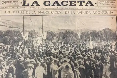 Recuerdos fotográficos: hace 89 años se inauguraba el pavimento de la avenida Aconquija