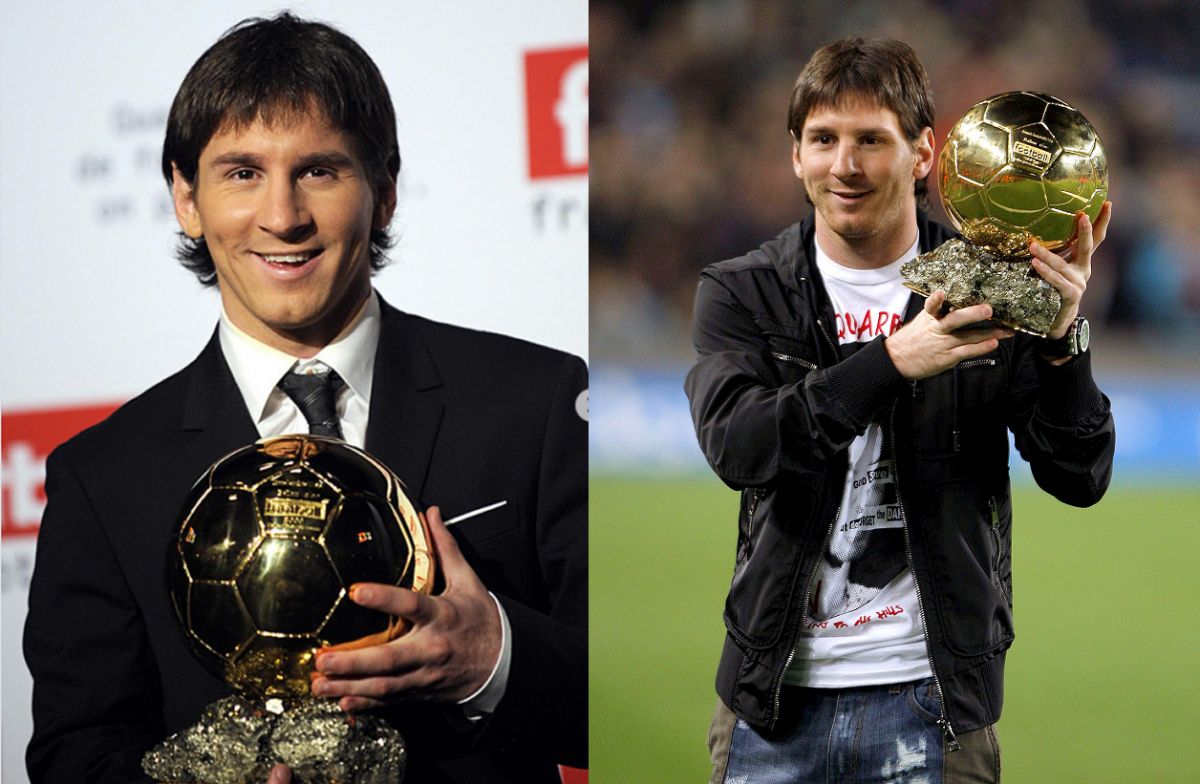 Los looks de Messi a lo largo de sus ocho Balones de Oro
