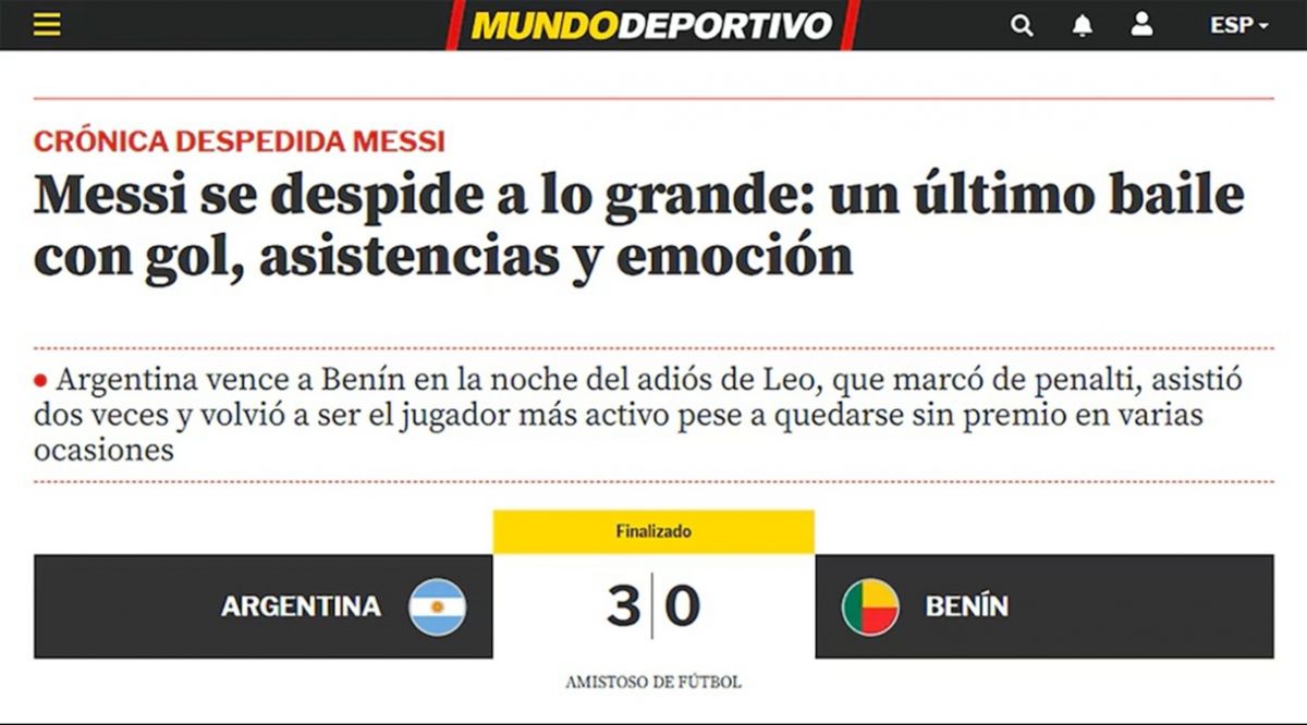 El último tango: las portadas de los medios de todo el mundo se rindieron ante la despedida de Messi de la Selección