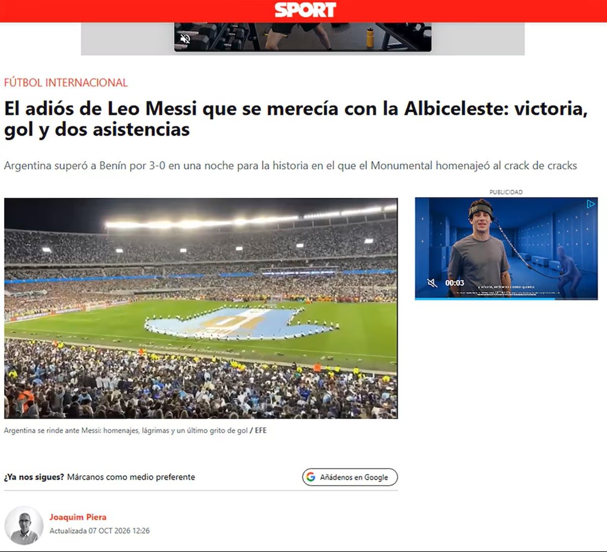 El último tango: las portadas de los medios de todo el mundo se rindieron ante la despedida de Messi de la Selección