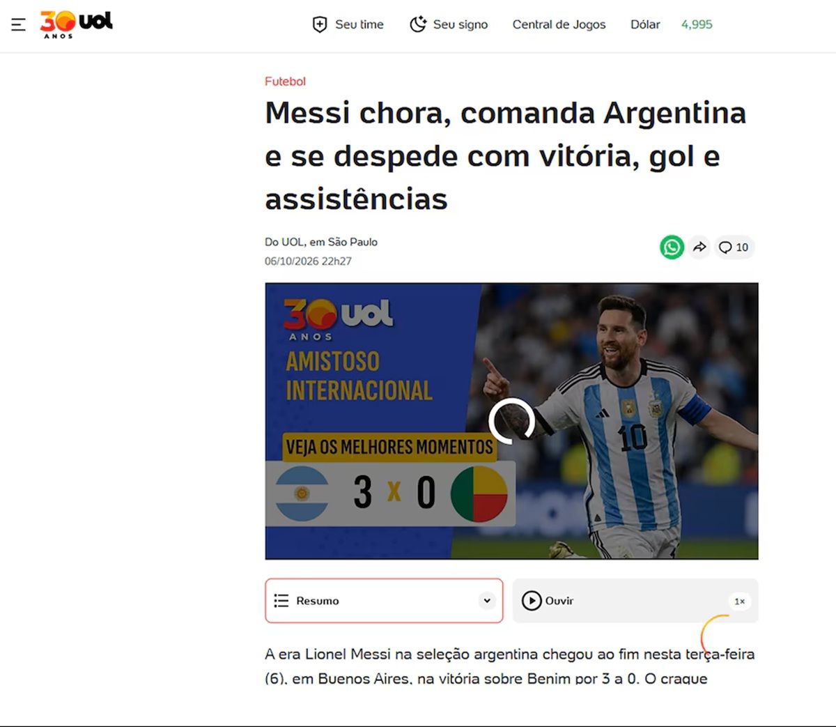 El último tango: las portadas de los medios de todo el mundo se rindieron ante la despedida de Messi de la Selección