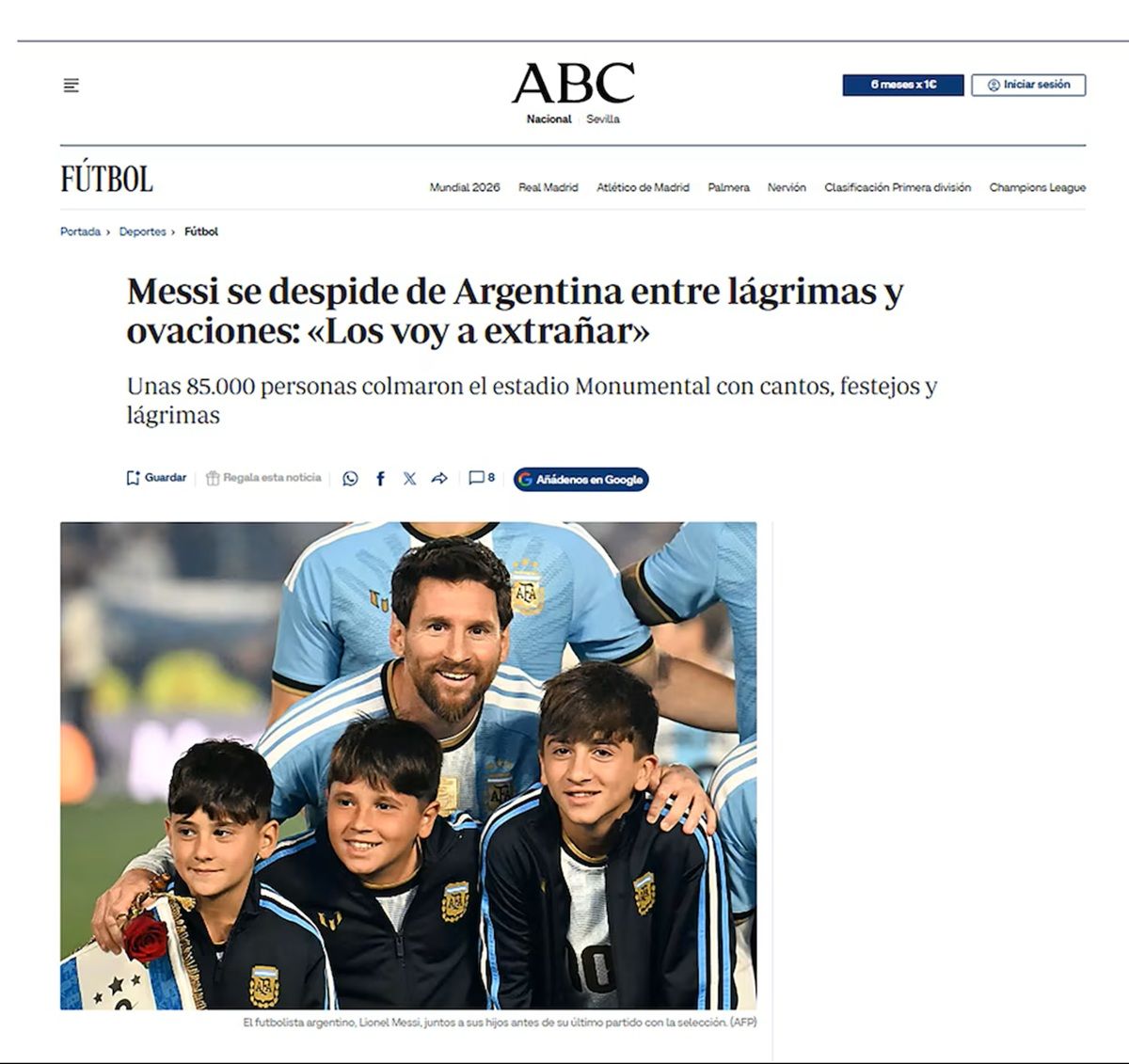 El último tango: las portadas de los medios de todo el mundo se rindieron ante la despedida de Messi de la Selección
