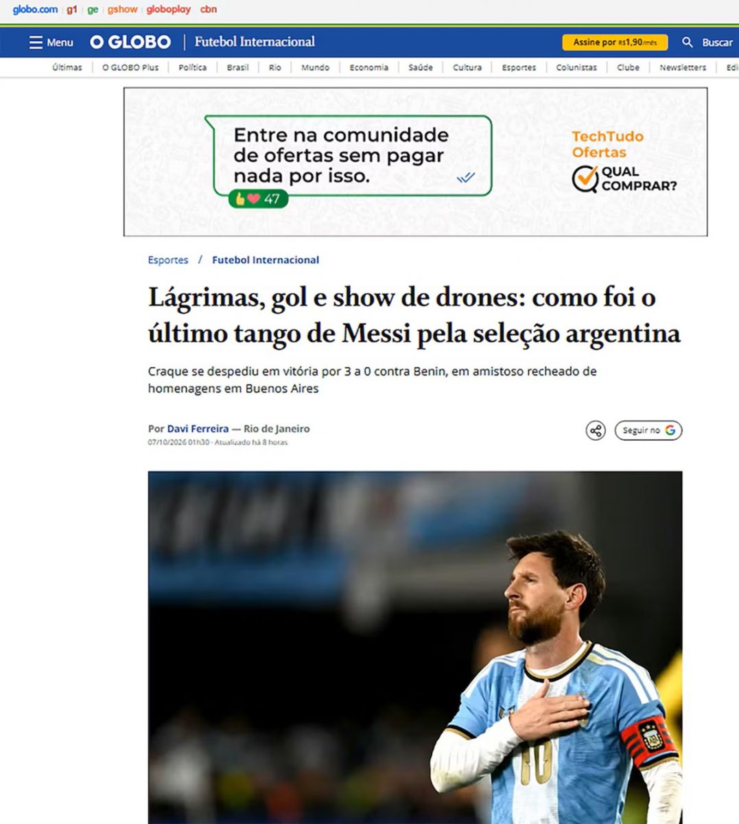 El último tango: las portadas de los medios de todo el mundo se rindieron ante la despedida de Messi de la Selección