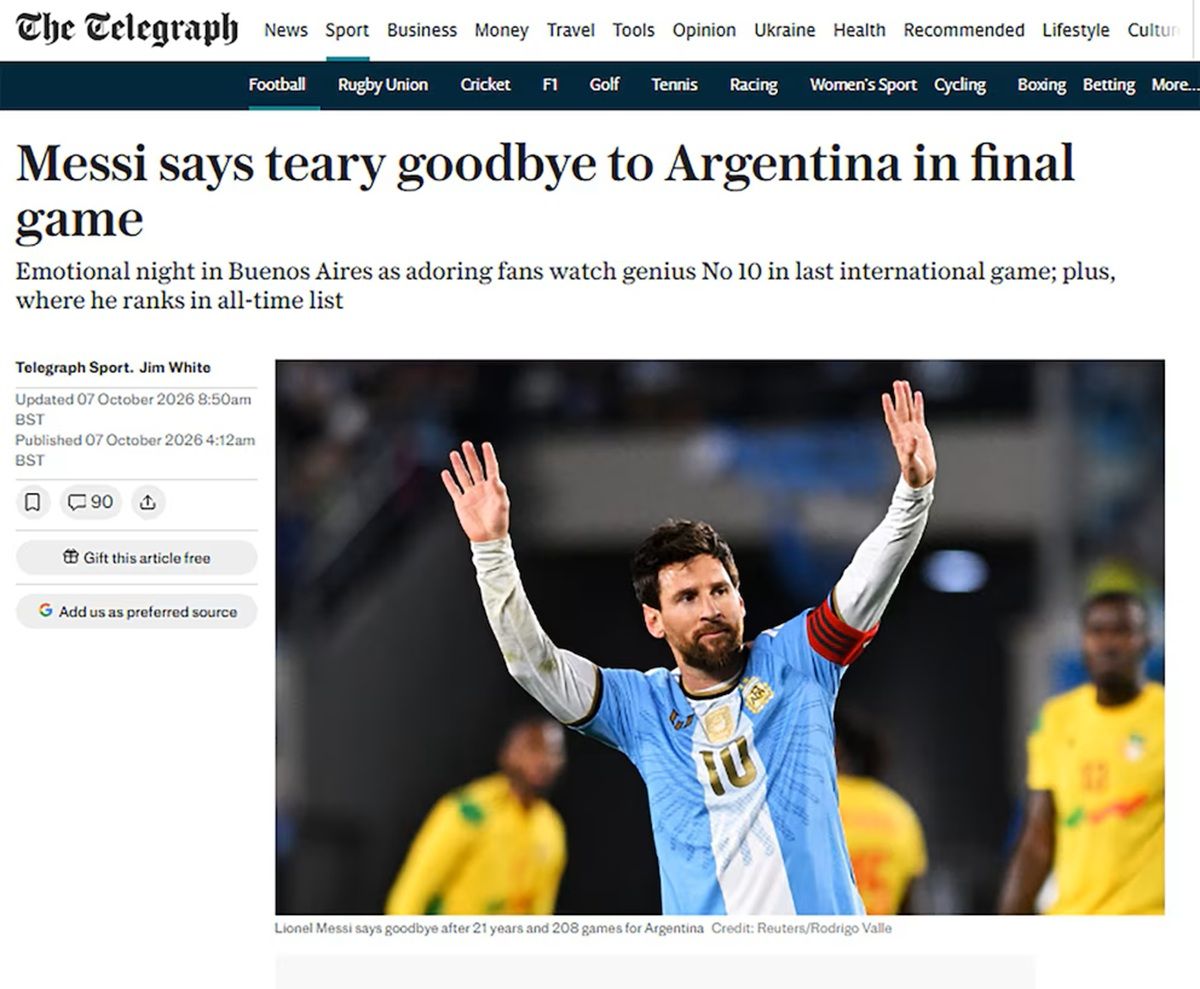 El último tango: las portadas de los medios de todo el mundo se rindieron ante la despedida de Messi de la Selección