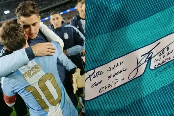 Aunque te enojes: Juan Musso mostró la curiosa dedicatoria que Messi le escribió en la camiseta