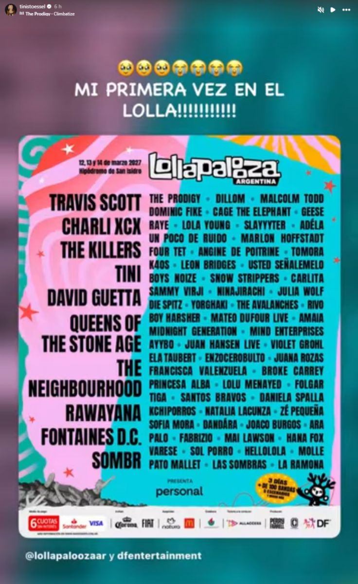 Tini Stoessel celebró su debut en Lollapalooza y sus fans ya bautizaron su show