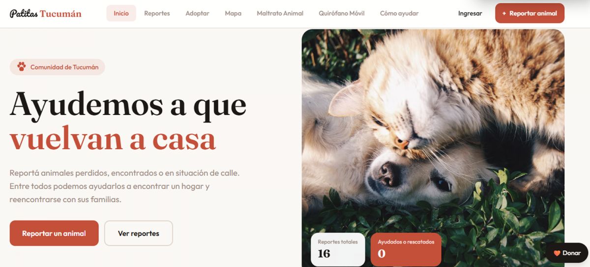 INICIO. Sus impulsores quieren sumar recursos para que más personas puedan colaborar. / CAPTURA