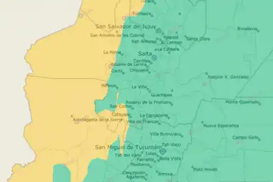 Riega una alerta meteorológica amarilla por nevadas en dos provincias del NOA