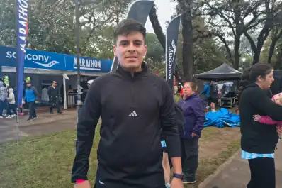 Un poste le cayó en la cabeza mientras entrenaba, le hicieron ocho puntos y volvió a correr para participar de los 21K LA GACETA