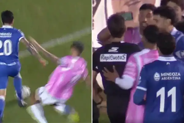 Polémica en el Ascenso: Lamolina anuló un penal cuando un ex San Martín le mostró la jugada en un celular