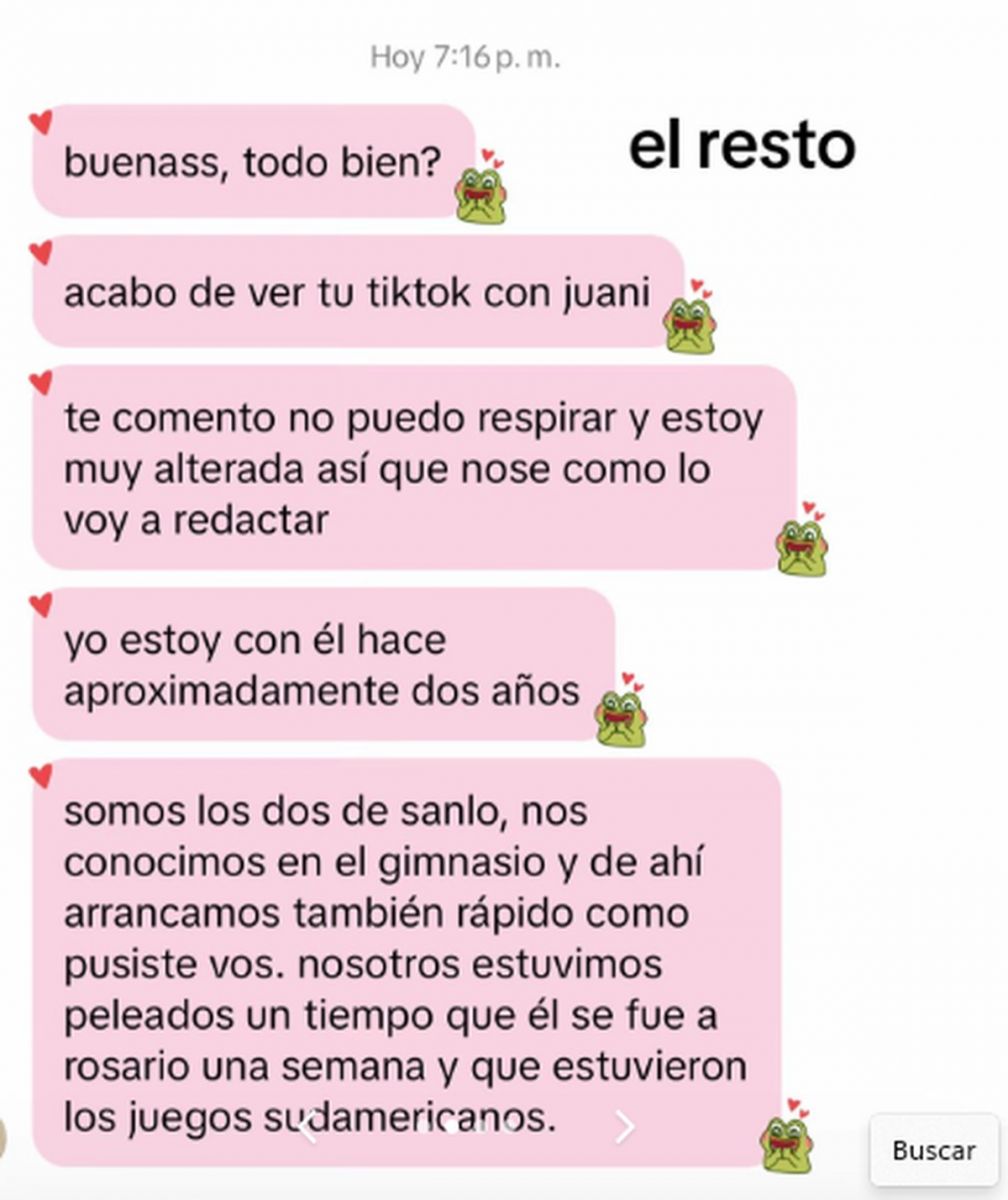 Los chats que revelaron la infidelidad