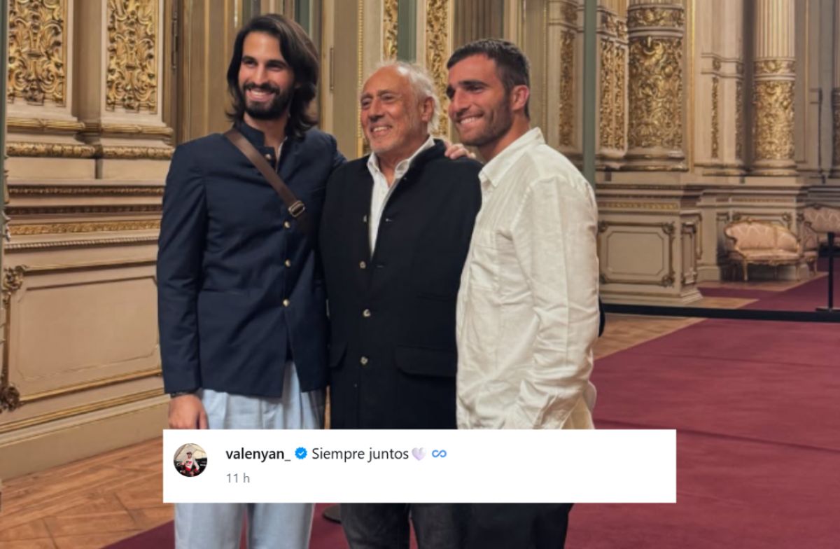 Valentín Yankelevich compartió una foto con su abuelo Gustavo y su hermano Franco: “Siempre juntos”