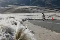 Cortaron la Ruta 307 por nieve y hielo entre Tafí del Valle y Amaicha