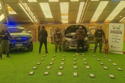 Secuestraron más de 35 kilos de cocaína en un vehículo y detuvieron a dos hombres