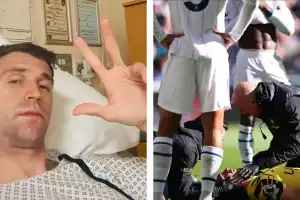 El Dibu Martínez publicó una foto desde el hospital y dejó un mensaje tras la operación