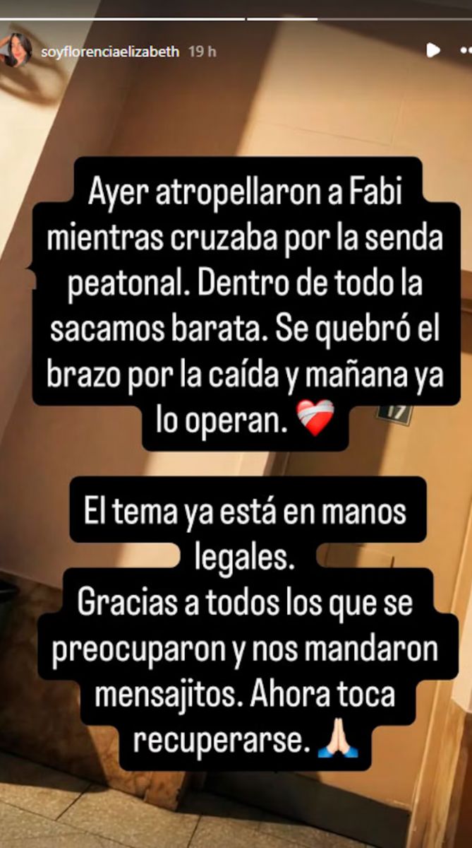 La novia de Gianola actualizó el estado de salud del actor. (Foto: Instagram)