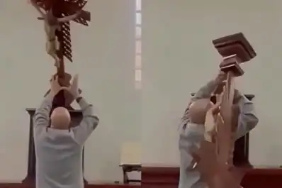 Otra vez una cruz cayó sobre un sacerdote: el impactante accidente en Colombia que recordó a la tragedia en Ecuador