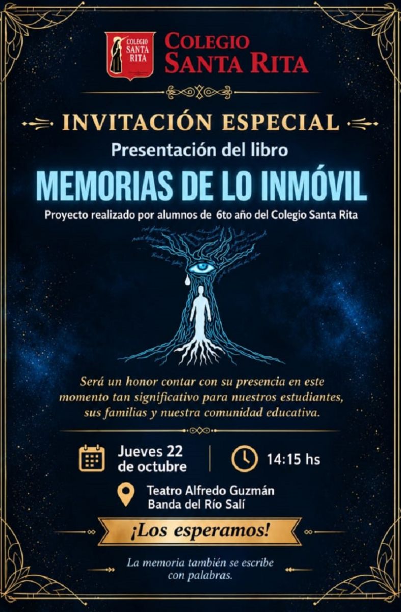 Alumnos del Colegio Santa Rita publicarán su primer libro en Banda del Río Salí