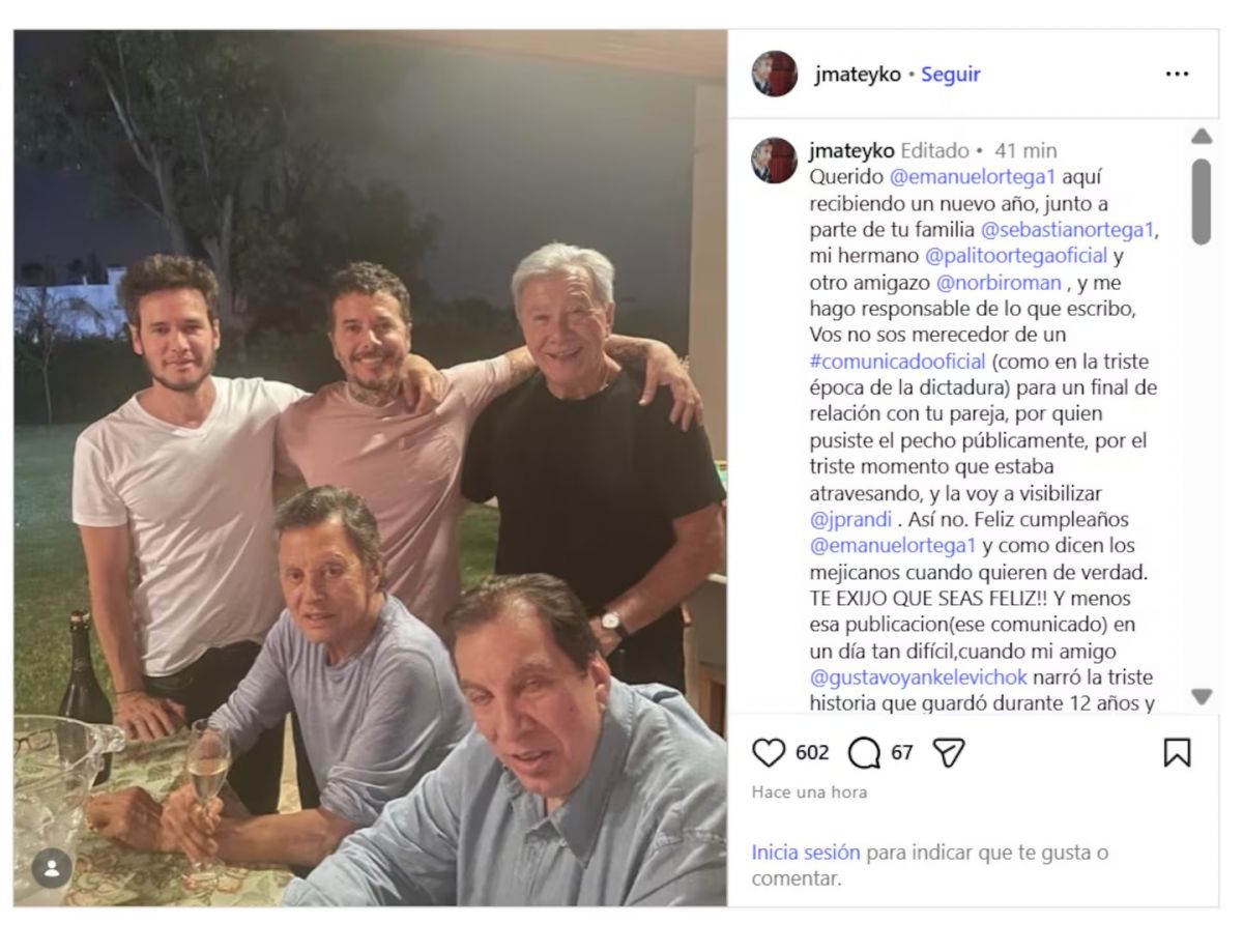 Juan Alberto Mateyko explicó por qué apuntó contra Julieta Prandi: Estaba muy quebrado
