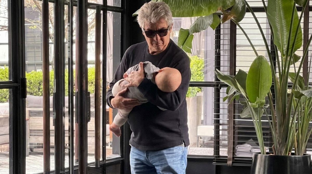Ricardo Darín junto a su nieto Dante.