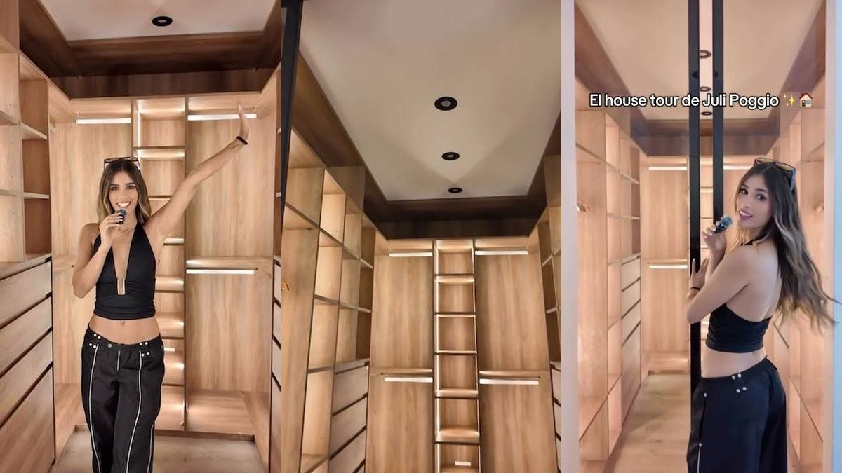 El vestidor del nuevo departamento de Julieta Poggio