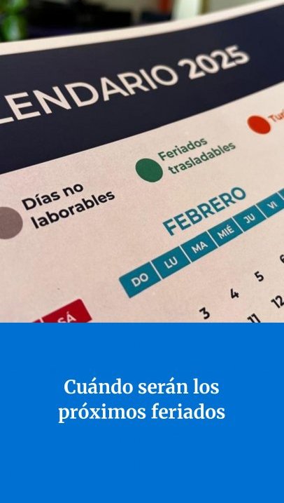 Cuándo serán los próximos feriados