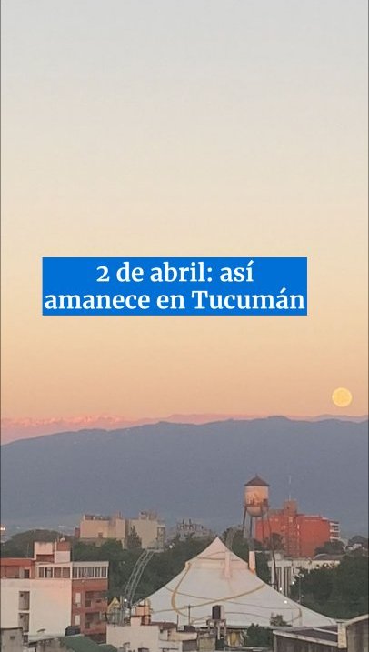 Con una luna brillante y un poco de hielo en los picos de los cerros: así amaneció Tucumán