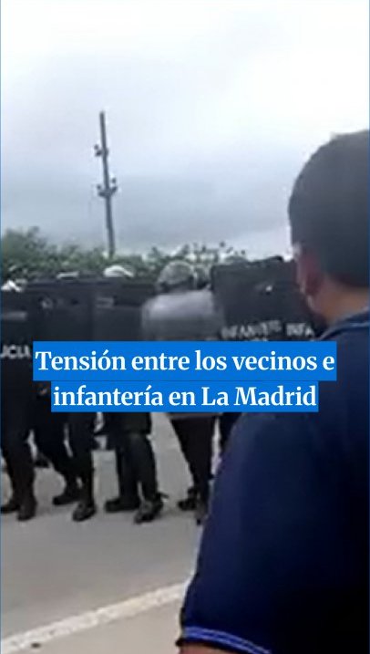 Tensión entre infantería y los vecinos de La Madrid #tucumán