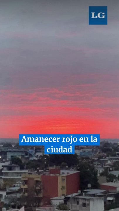 La ciudad amaneció bajo un cielo rojo #tucuman