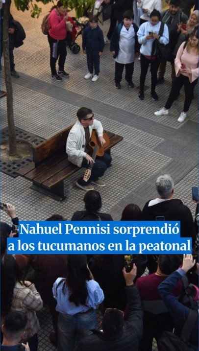 Nahuel Pennisi sorprendió a los tucumanos en la peatonal