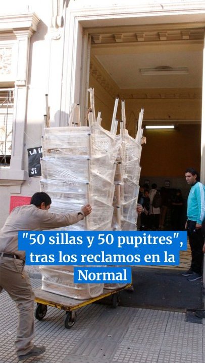 "50 sillas y 50 pupitres": llegan las primeras respuestas tras los reclamos en la escuela Normal