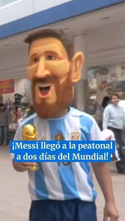 ¡Messi llegó a la peatonal a dos días del Mundial!