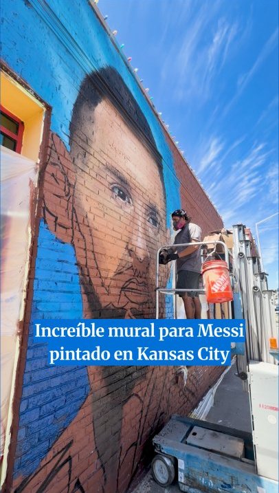 Increíble mural para Messi pintado en Kansas City