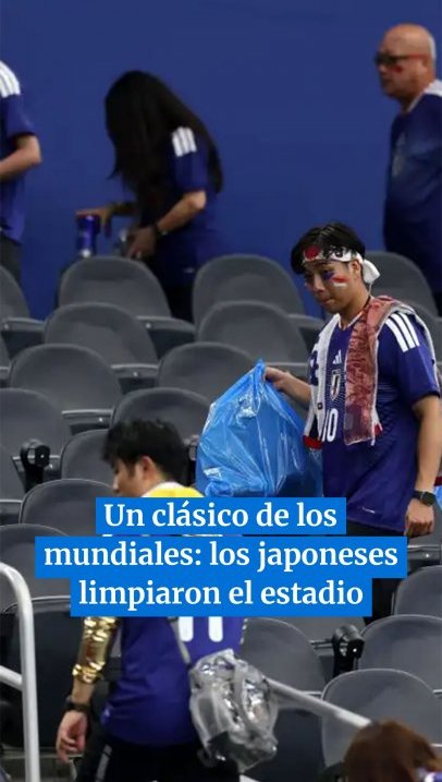 Un clásico de los mundiales: los hinchas japoneses limpiaron el estadio