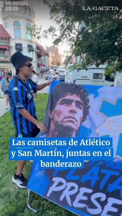 Mundial 2026: las camisetas de Atlético y San Martín, juntas en el banderazo #mundial